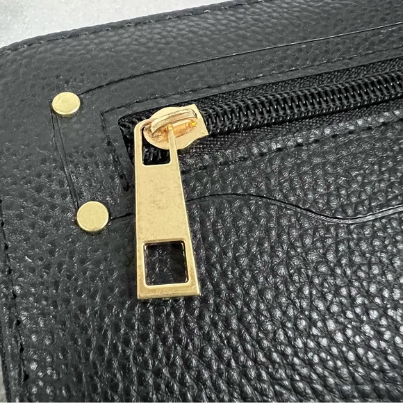 Just Be Black Wristlet Wallet with Gold Details - Picture 2 of 5